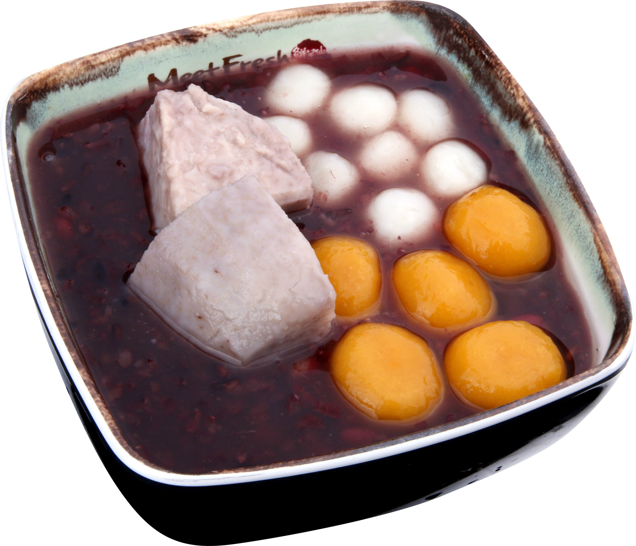 Hot Purple Rice Soup Signature - Taro, Potaro Balls, Rice Balls, Purple Rice Soup