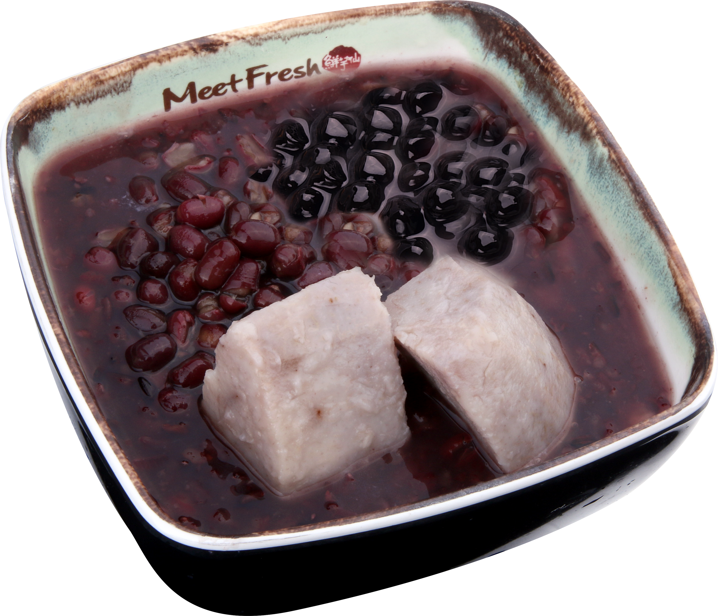 Purple Rice Soup Combo B - Taro, Red Beans, Boba, Purple Rice Soup